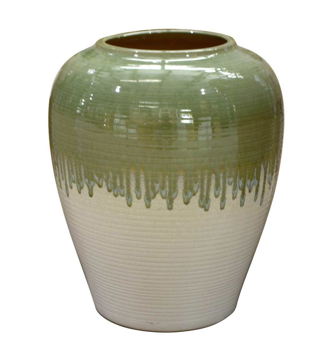 Picture of AFD Home 12005607 15 dia. x 19.5 in. Avocado Vase&#44; Green & White - Small