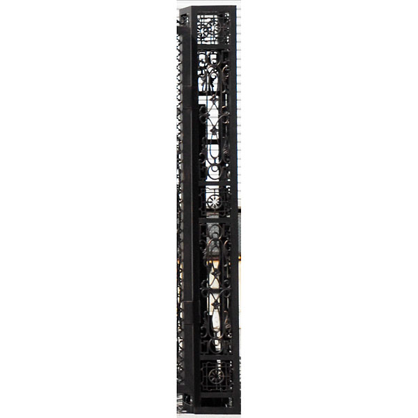 KC Right Side Aluminum Gate Post, Black
