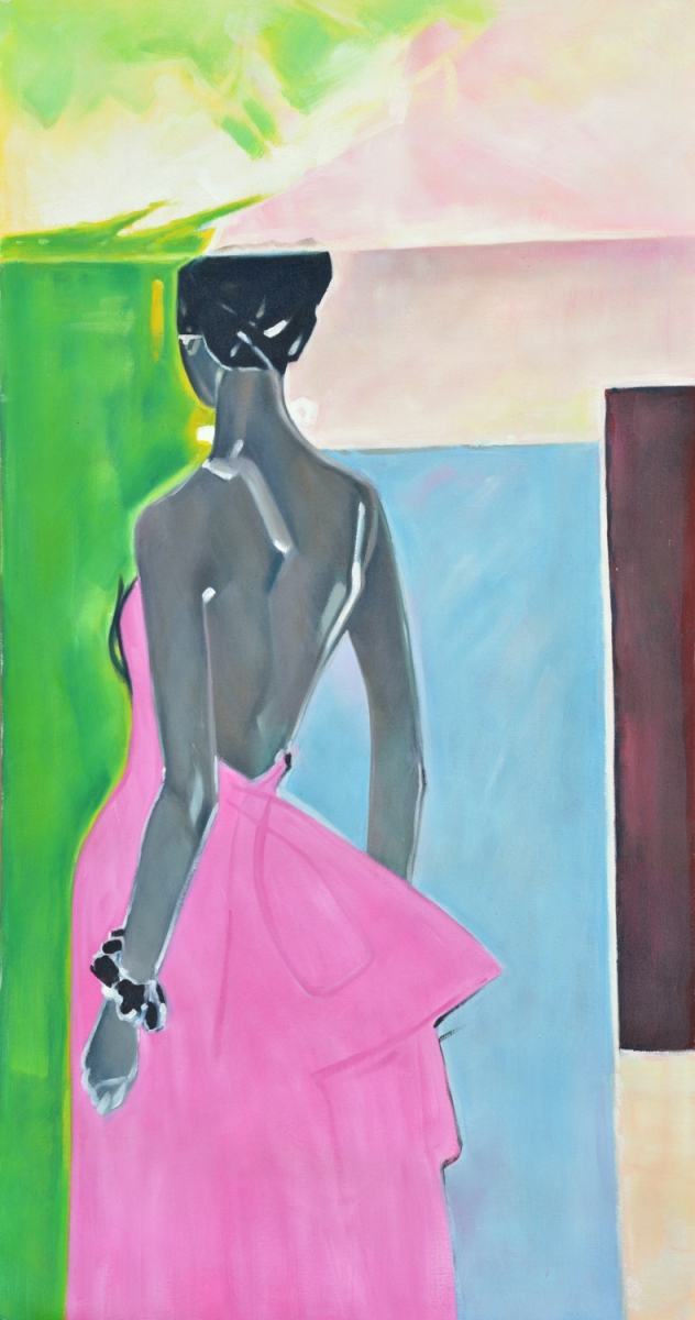 Picture of AFD Home 12006017 Pink Dress Canvas & Wood Gallery Wrap&#44; Multi Color