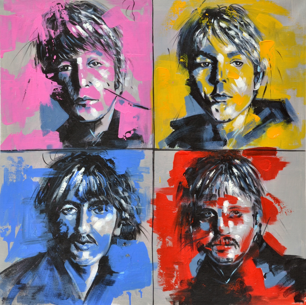Picture of AFD Home 12011782 Mop Top Beatles Gallery Wrap, Multi Color