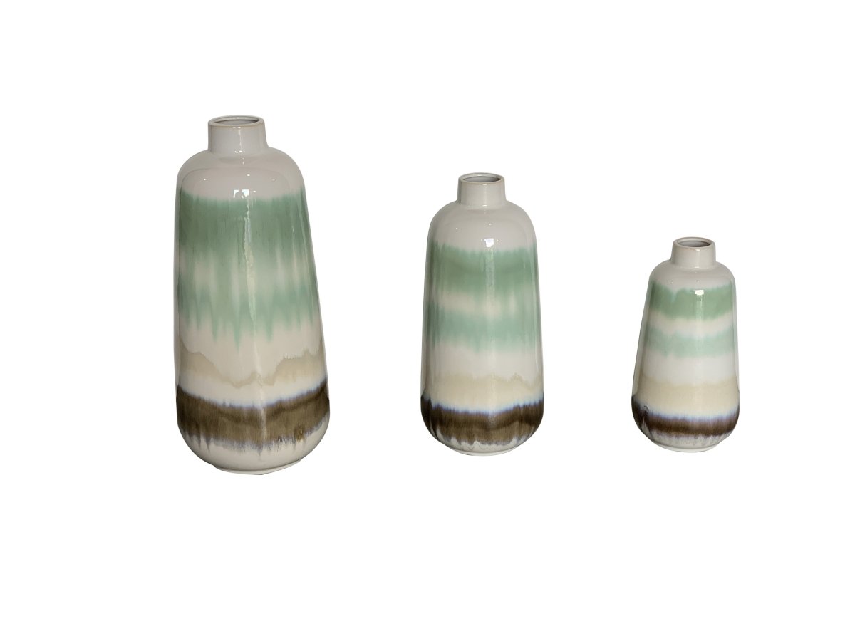 Picture of AFD Home 12013484 Grey Sand Vase, Multi Color - Set of 3