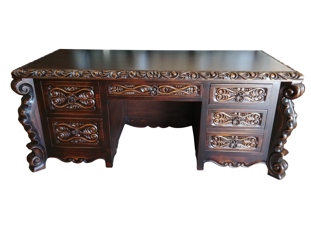 Picture of AFD Home 12013696 Hardwood Conquistador Desk&#44; Multi Color