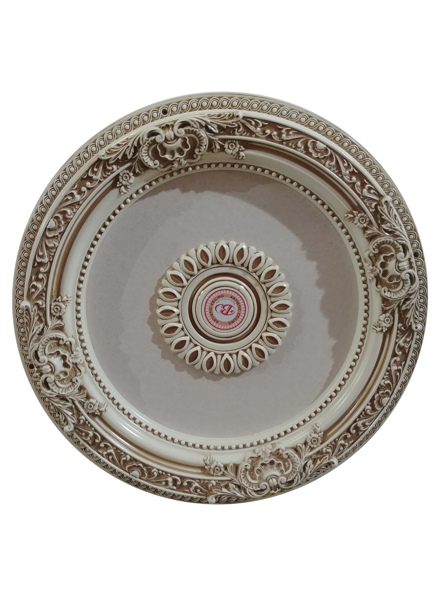 Picture of AFD Home 12013946 Fiberglass French Petite Round Ceiling Medallion&#44; Cream