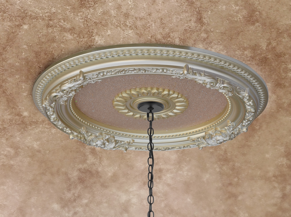 Picture of AFD Home 12013955 Fiberglass Petite Round Ceiling Medallion&#44; Rose Gold