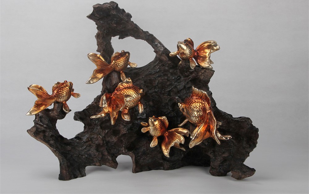 Picture of AFD Home 12014196 Resin Goldfish & Coral Statue&#44; Multi Color