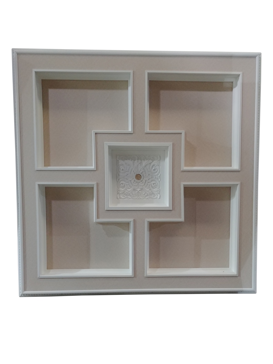 Picture of AFD Home 12014627 Fiberglass Majestic Square Ceiling Medallion&#44; White