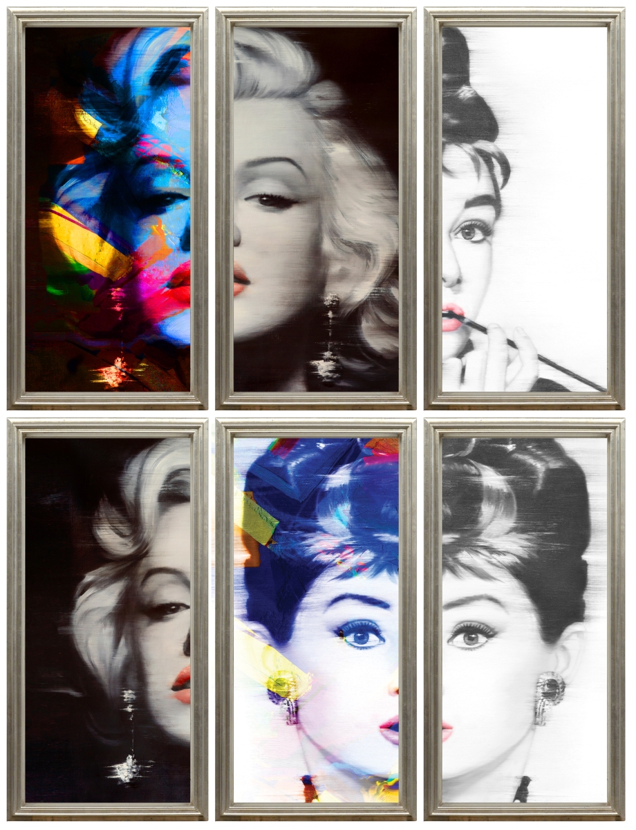 Picture of AFD Home 12018512 Audrey & Marilyn Canvas & Wood Framed Art - Set of 6