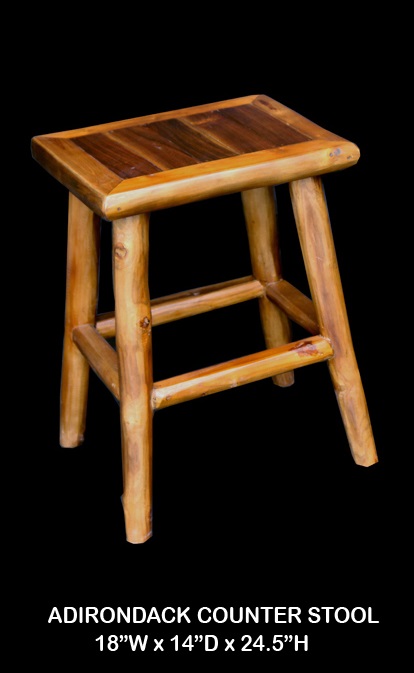 Picture of AFD Home 12016122 Adirondack Teak Counter Stool
