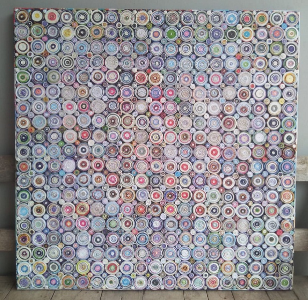 40 x 40 in. Ecliptic Paper Mache Wall Art
