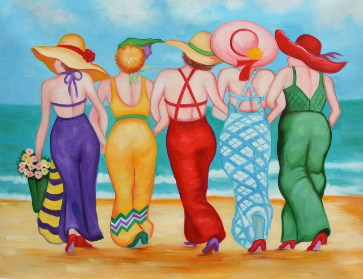 Picture of AFD Home 12016819 Beach Friends Canvas & Wood Gallery Wrap