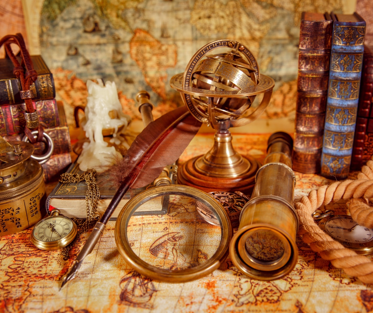 Picture of AFD Home 12016843 Explorers Navigation Still Life Canvas & Wood Gallery Wrap