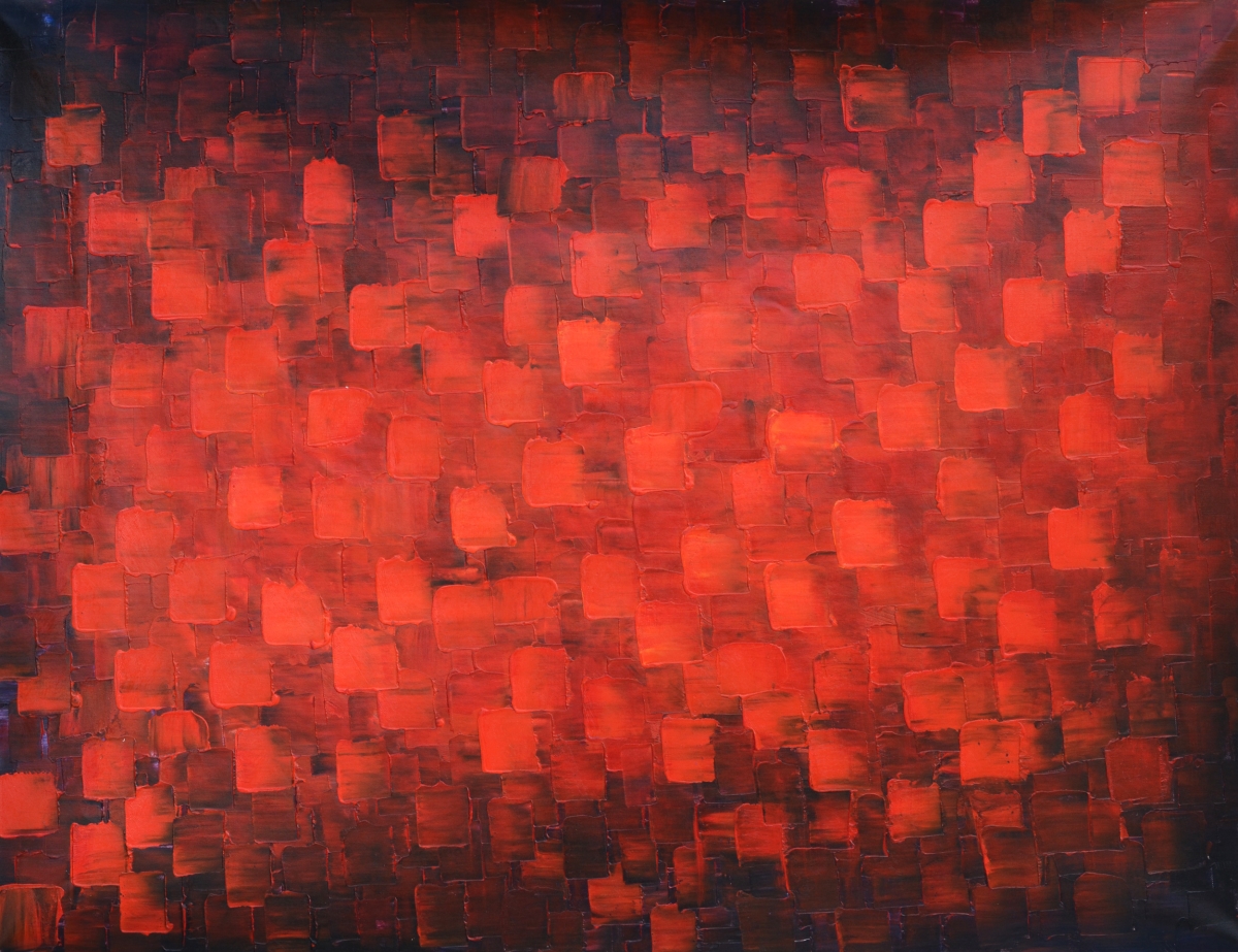 Picture of AFD Home 12018474 Abstract Red Pattern Canvas & Wood Art