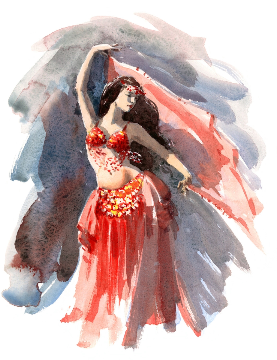Picture of AFD Home 12006023 Belly Dancer Gallery Wrap Art, Multi Color - 48 x 2 x 36 in.