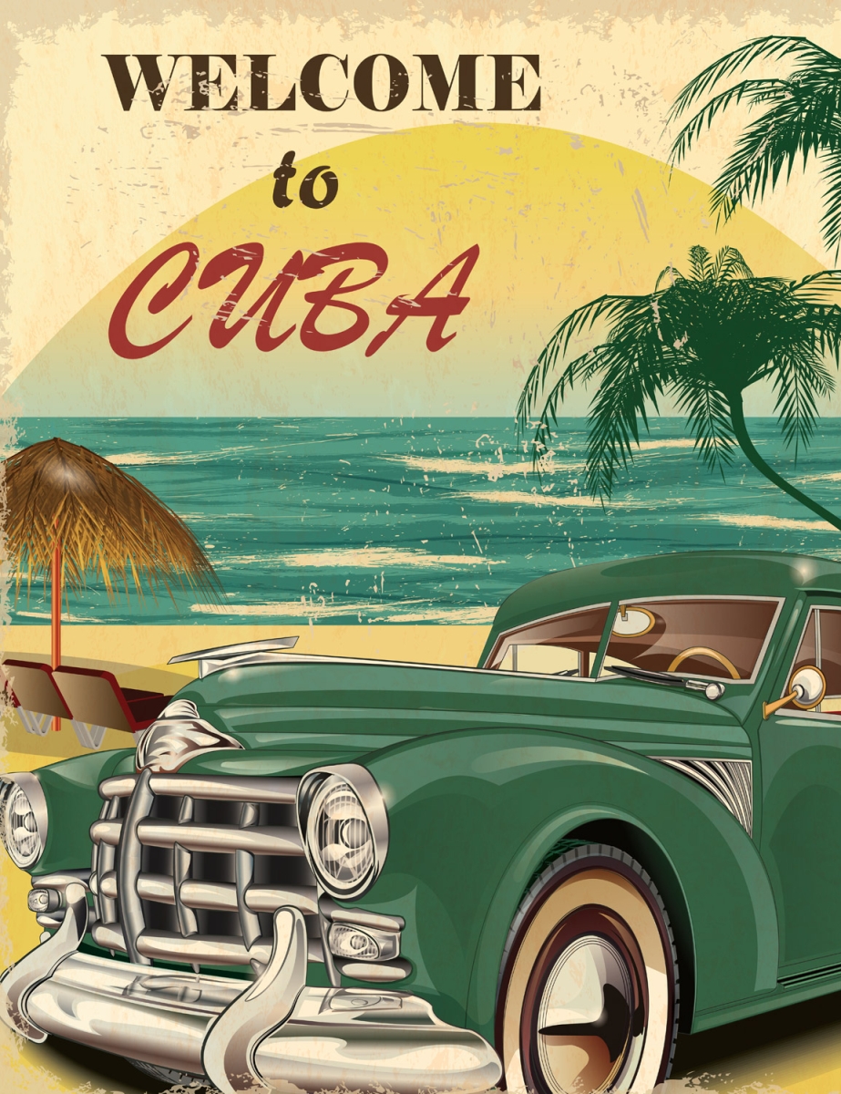 Picture of AFD Home 12006027 Welcome Cuba Gallery Wrap Art, Multi Color - 48 x 2 x 36 in.