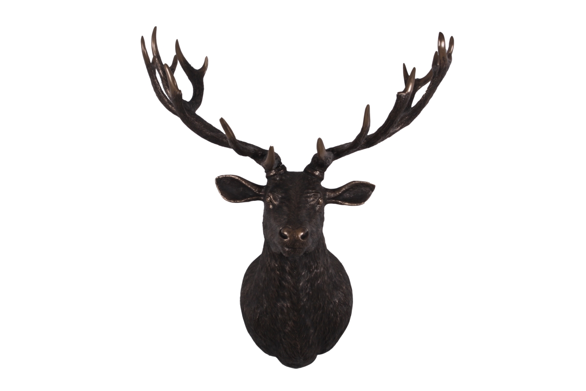 Imperial Grand Stag Head Wall Decor, Bronze