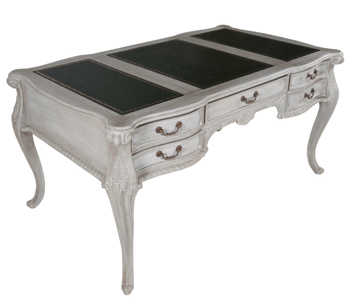 Mahogany Writing Desk, Mystique Gray - Large