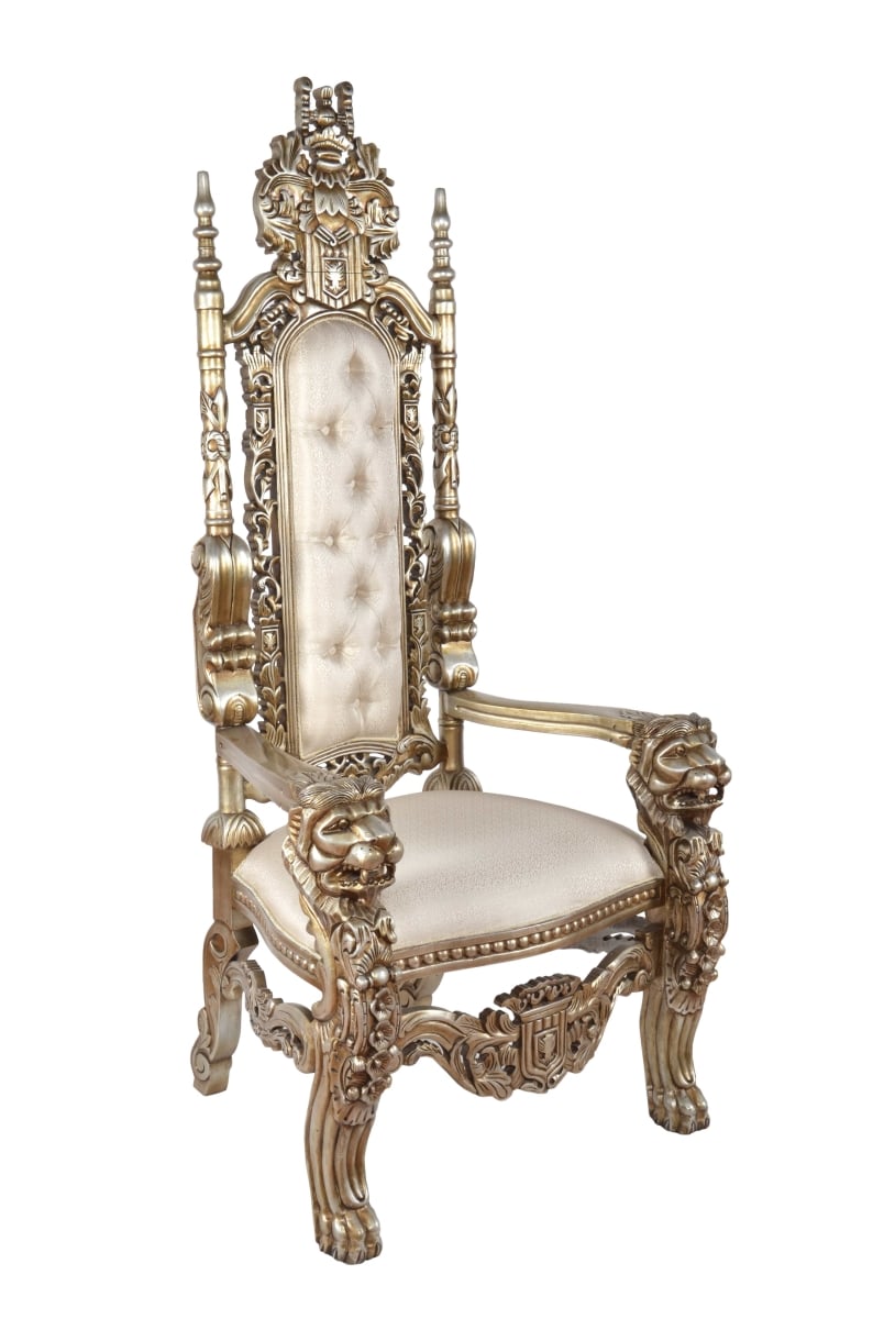 Platine Lion King Chair, Silver