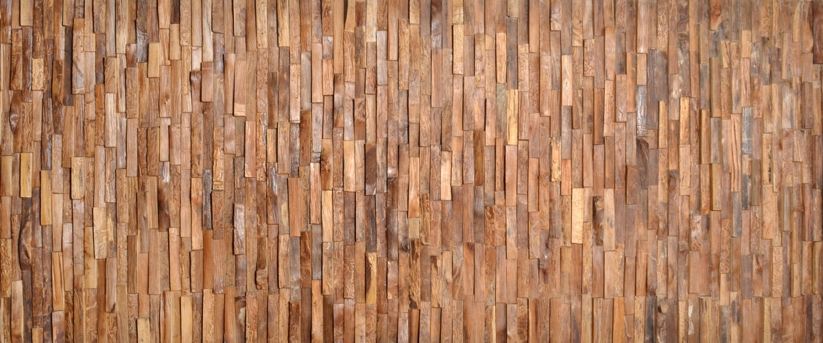 Picture of AFD Home 12019454 8 ft. Reclaimed Teak Rustic Mosaic Wall Panel&#44; Natural