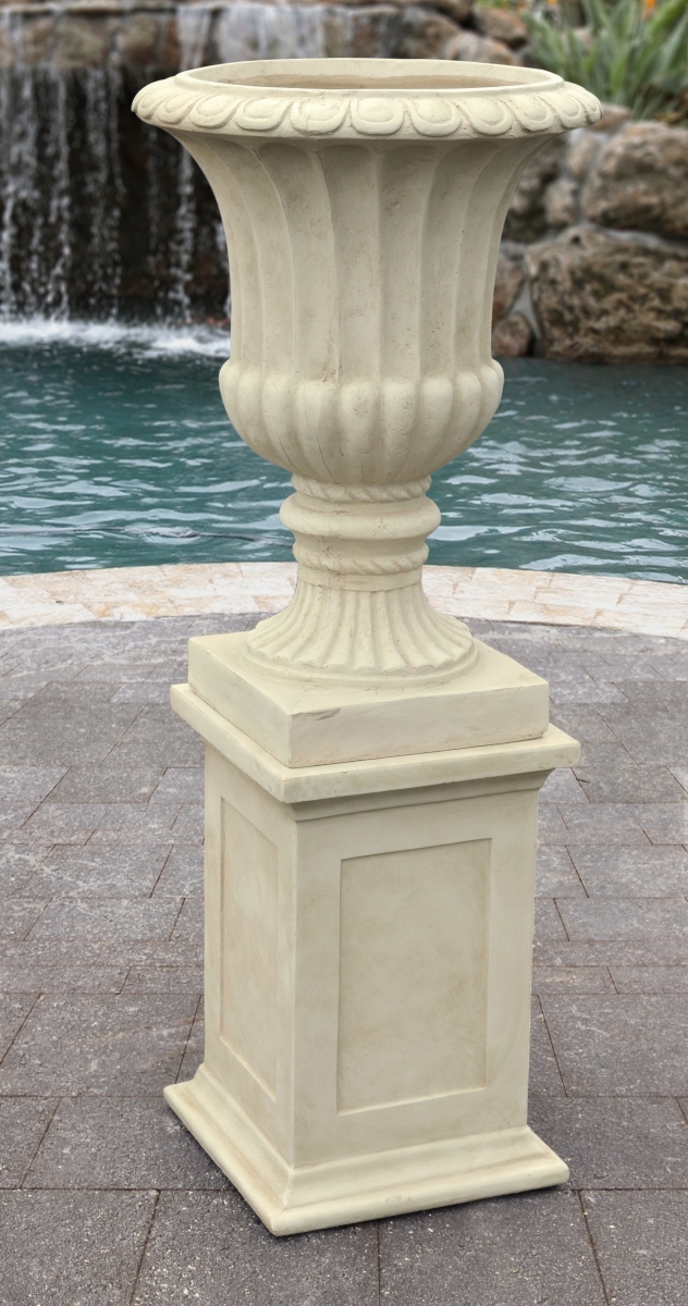 Picture of AFD Home 12019613 Carrera Stone Vase on Pedestal Anti Cement Kit
