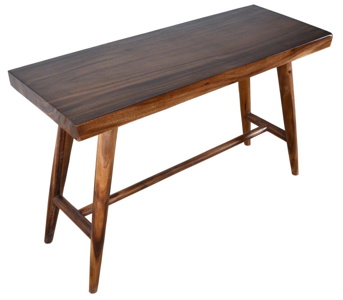 12017352 KC Suar Bar Table - Light Edge with Rich Dark chocolate Brown Heartwood