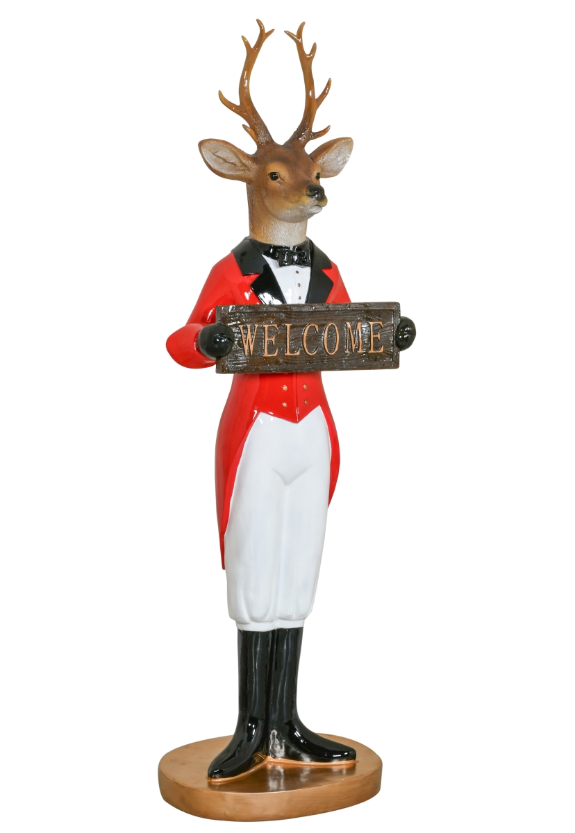 12025196 Deer Welcome Sign Statue
