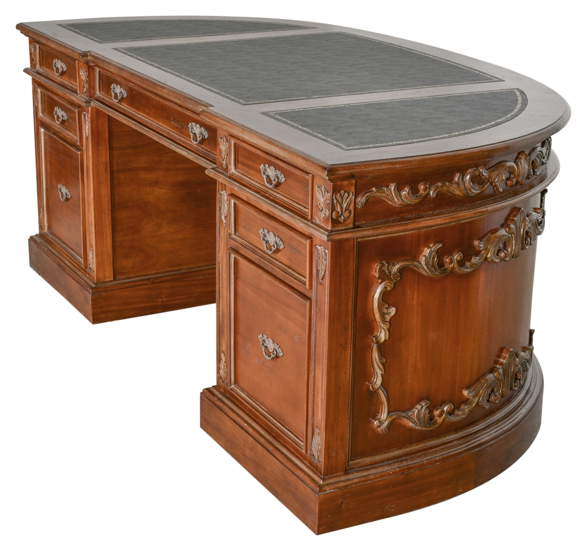 Picture of AFD Home 12027535 73 x 38 x 32.4 in. Chester Burton Curved Executive Partners Desk