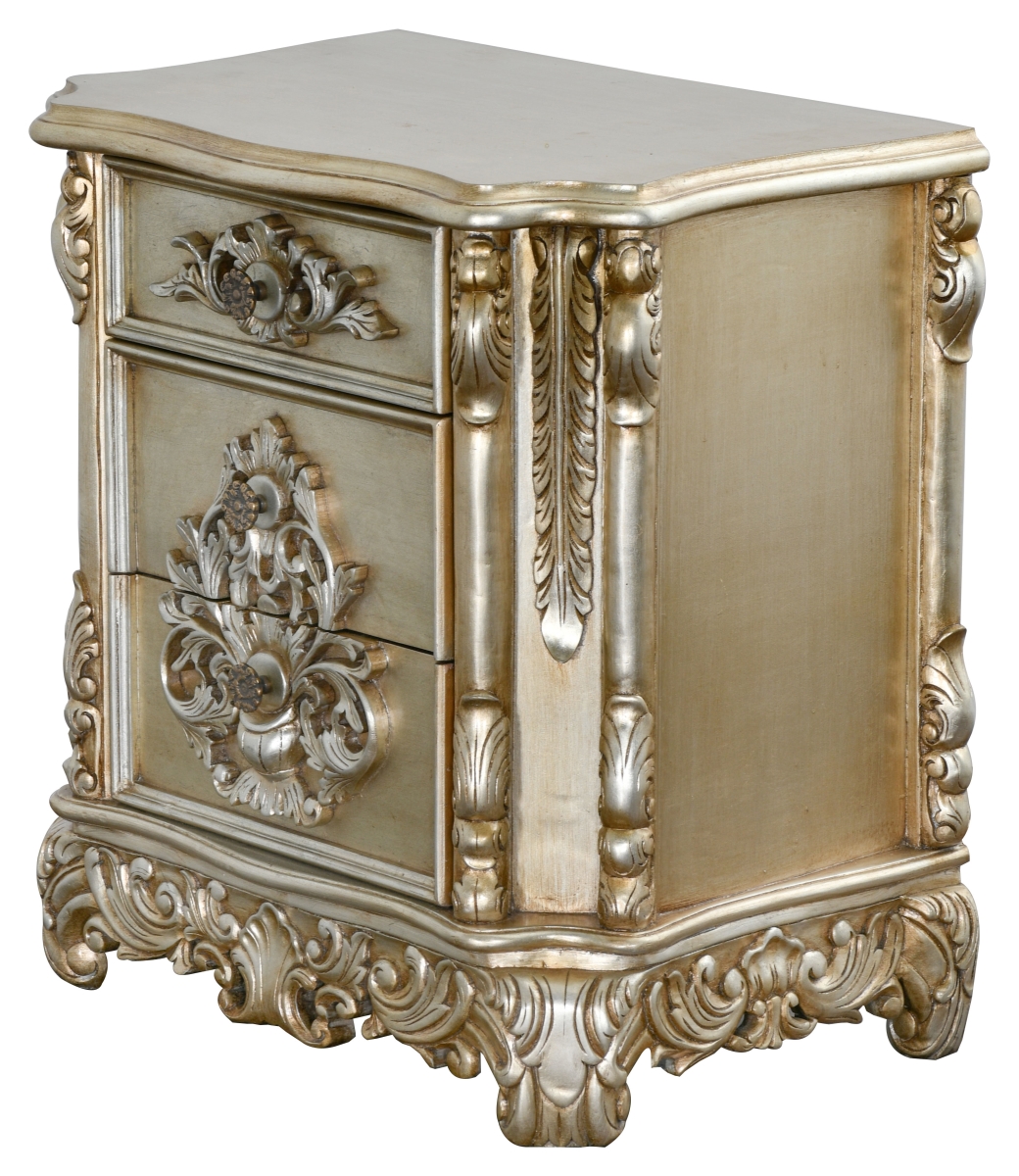 Picture of AFD Home 12024880 Platine Grand Carved Nightstand