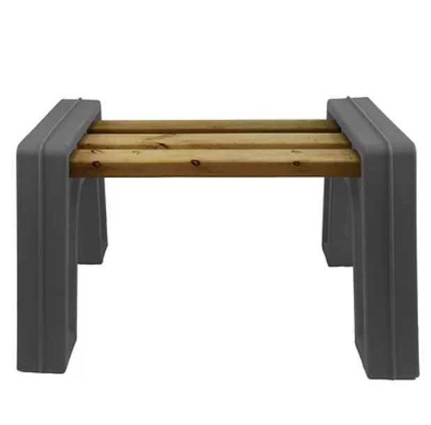 DIY Bench Ends without Back Rest, Graphite
