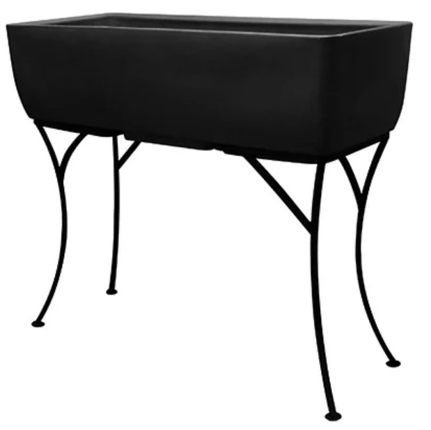 5603-000200-80-81 36 x 15 in. Elevated Planter with Stand, Black