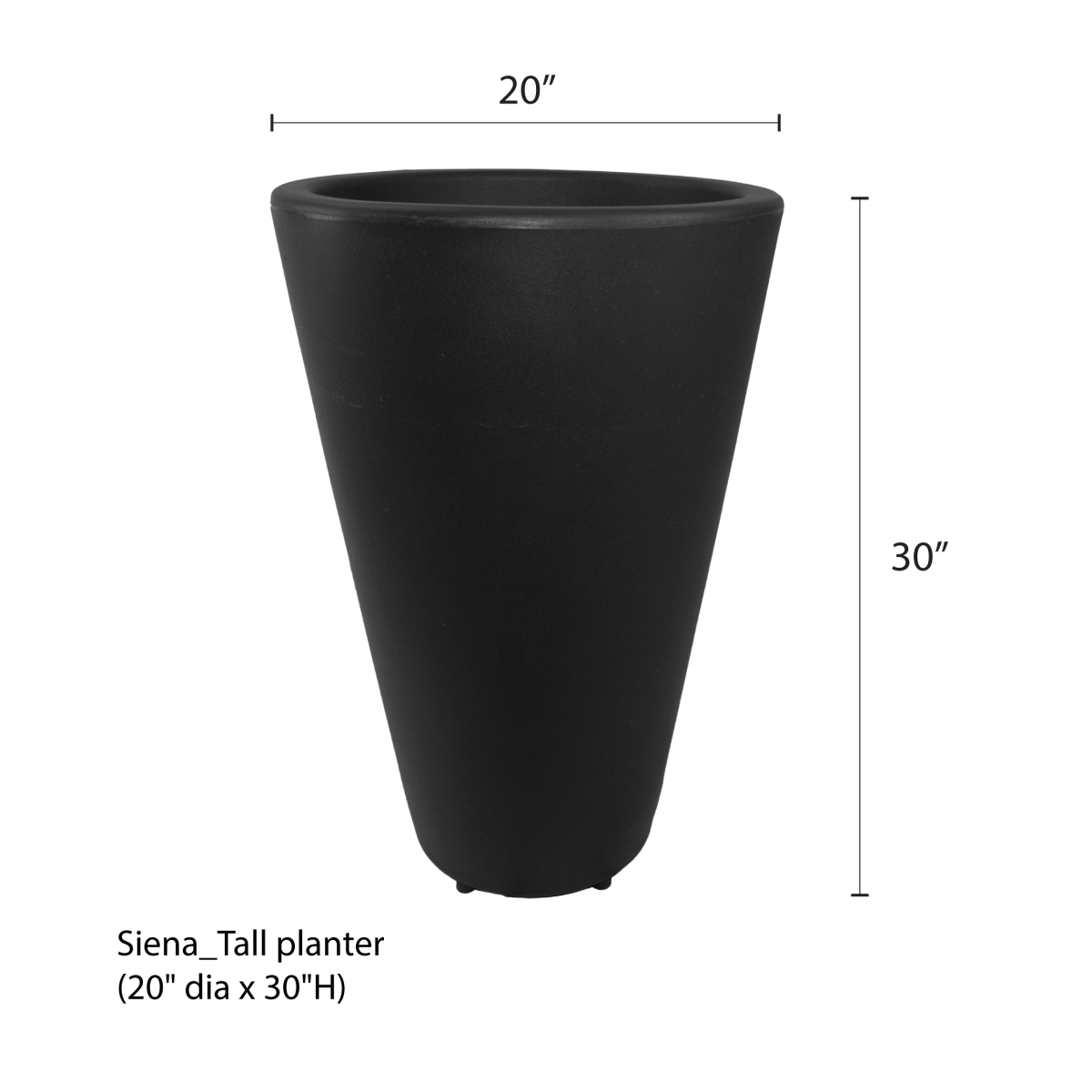 556600120A7981  Siena Planter, Graphite