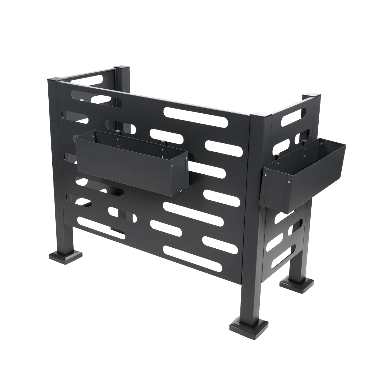 Premium Durable Powder-Coated Corrosion-Resistant Galvanized SteelAir Conditioner Planter Screen Small 40x20x30 inch, Graphite Color