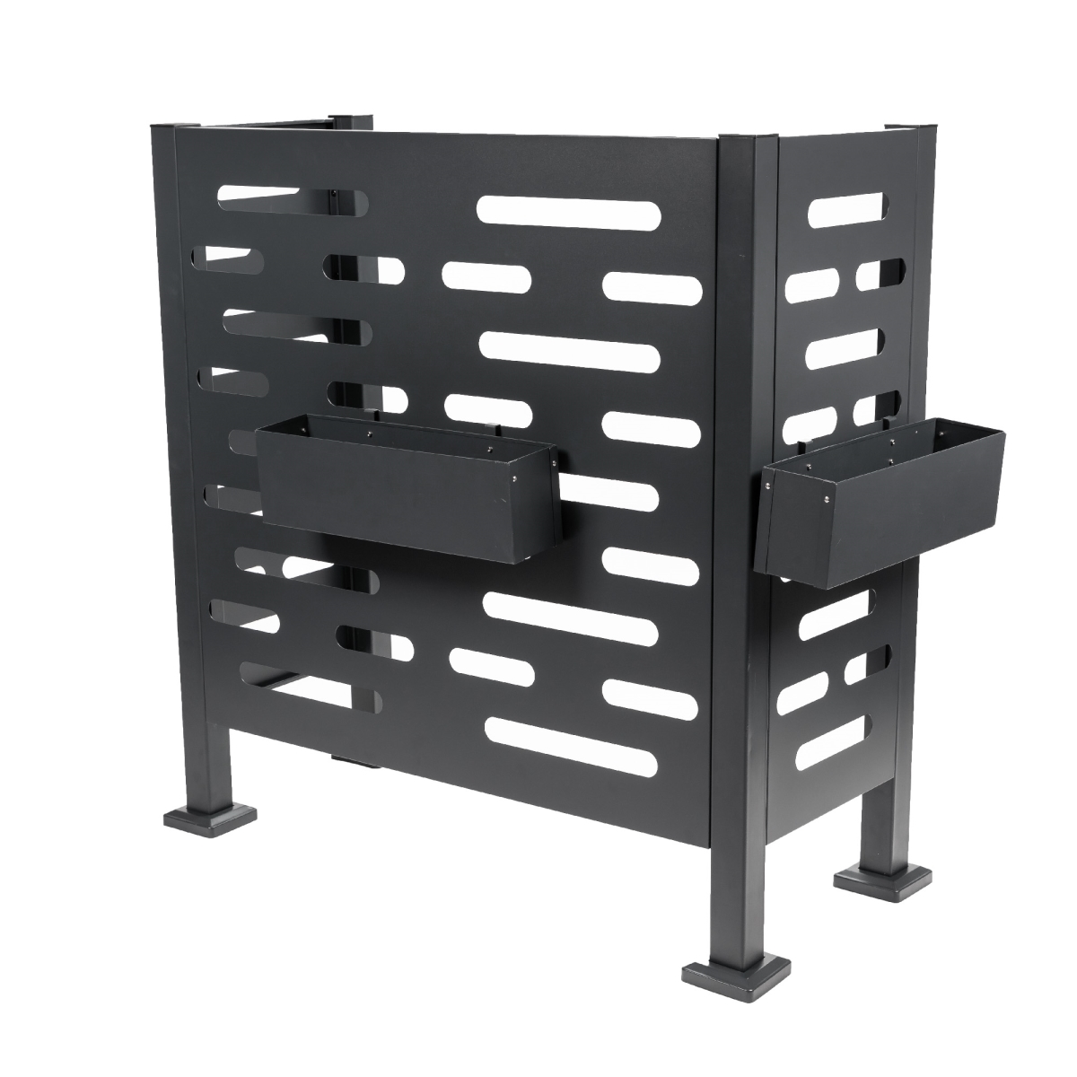 Premium Durable Powder-Coated Corrosion-Resistant Galvanized Steel Air Conditioner Planter screen Extra Large 36x36x45 inch, Graphite Color