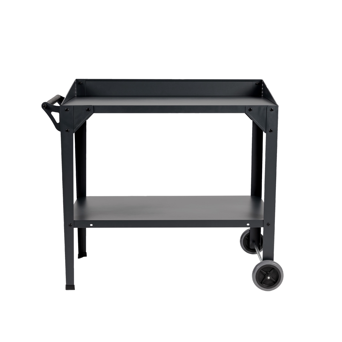 Galvanized Steel Planter Cart, Graphite Color