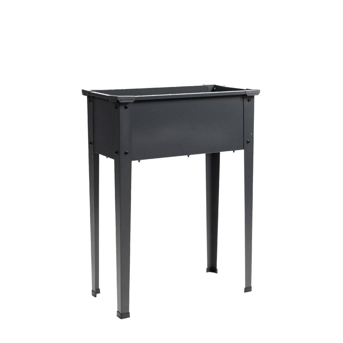 24' x 12' Durable Powder-Coated Corrosion-Resistant Galvanized Steel Elevated Planter, Graphite Color