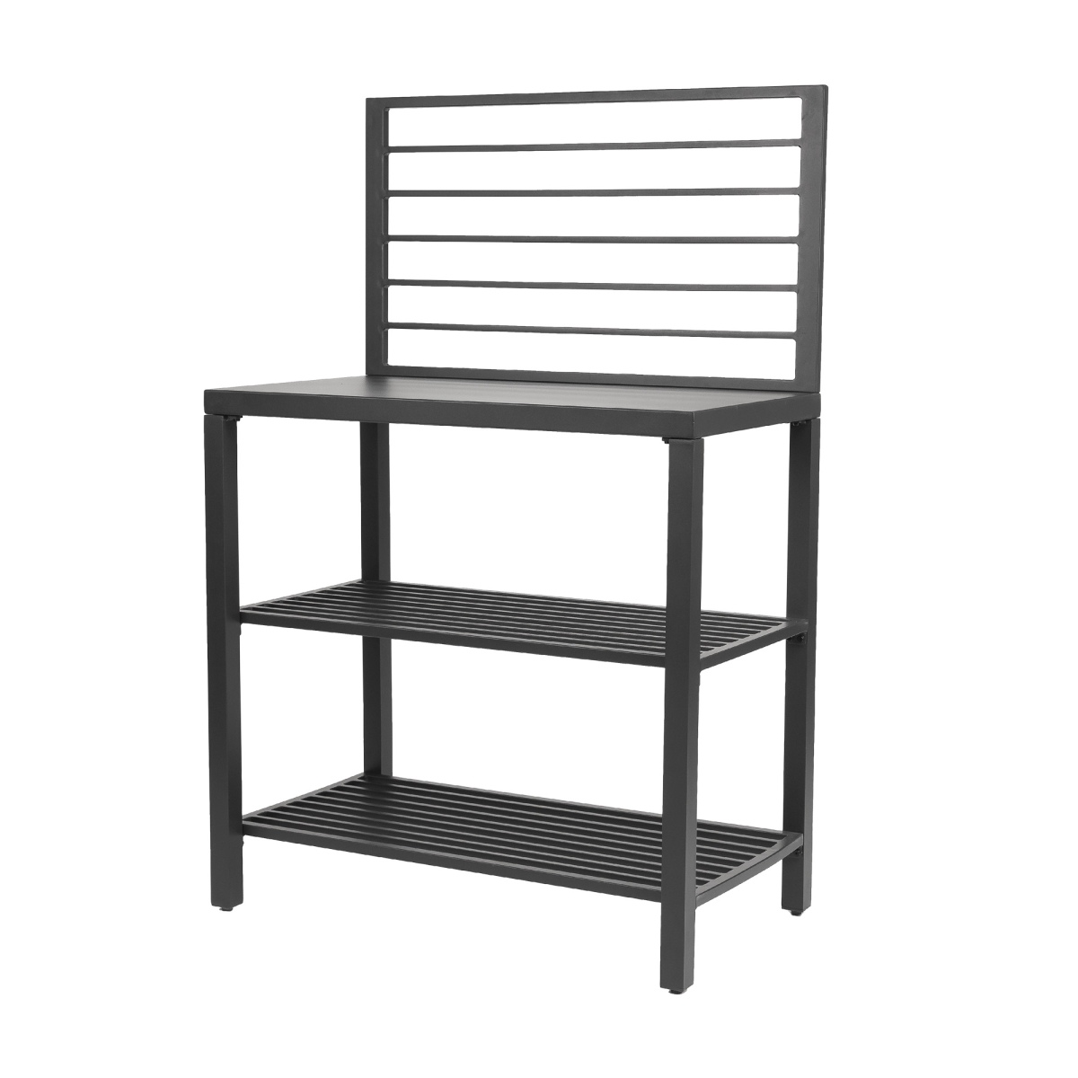Outdoor Kitchen with Shelves