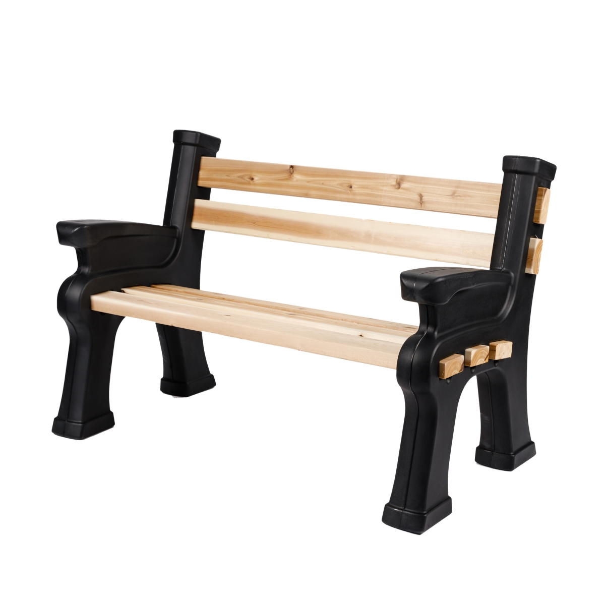 570200100A8081 Classic Bench Ends with back and armrest - Black