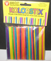 Hygloss Products Colored Craft Sticks ? Vibrant Round Wood Craft Sticks ? 4 Inches, 10