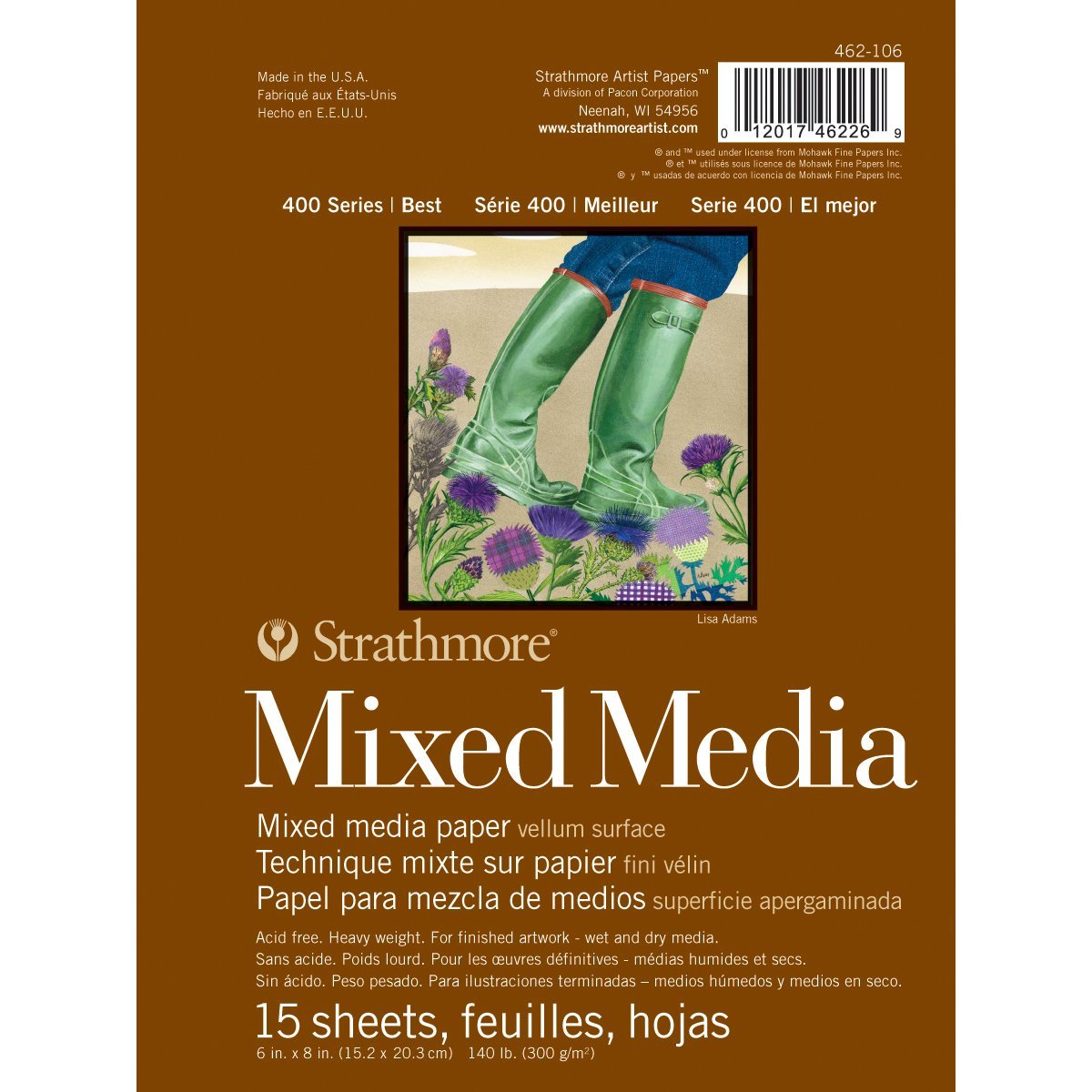 11 x 14 in. Black Mixed Media Pads - 15 Sheets