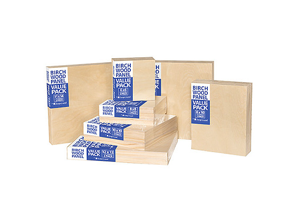 Ampersand 8751010 10 x 10 in. Birch Wood Panel Value Pack - Pack of 3