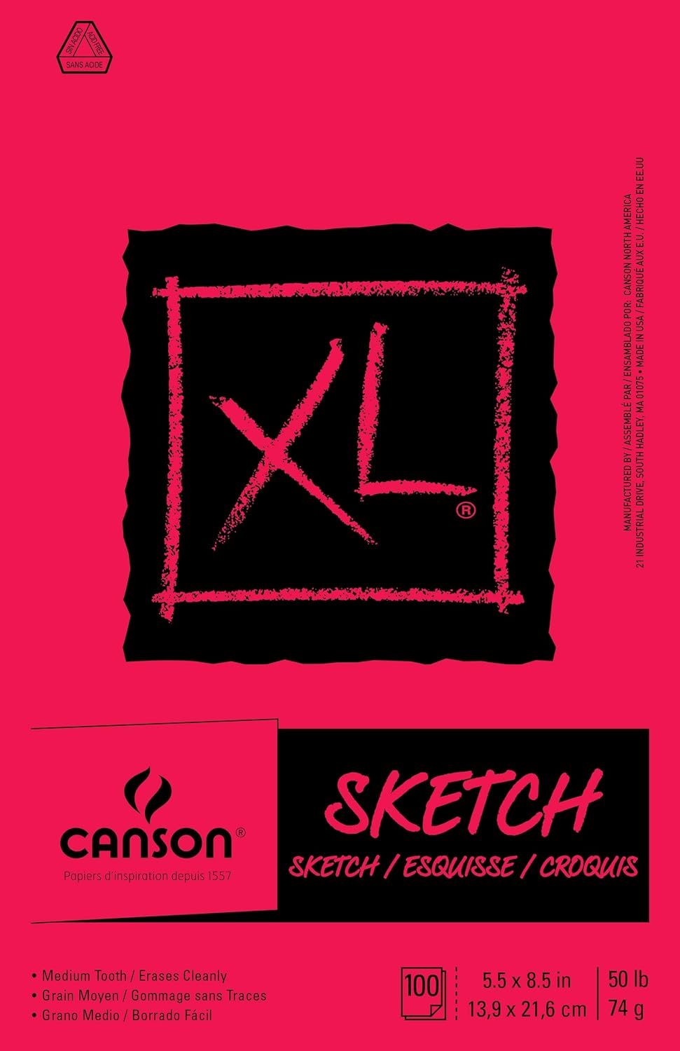 Picture of Canson 100510938 5.5 x 8.5 in. XL Foldover Sketch Pad - 100 Sheets