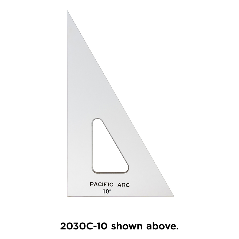 Picture of Pacific Arc 2030C-12 12 in. 30 - 60 deg Professional C-Series Clear Triangle for 101 & IA 103