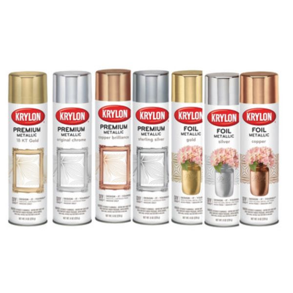 6 oz Premium Metallics Foil Spray Paint, Yellow