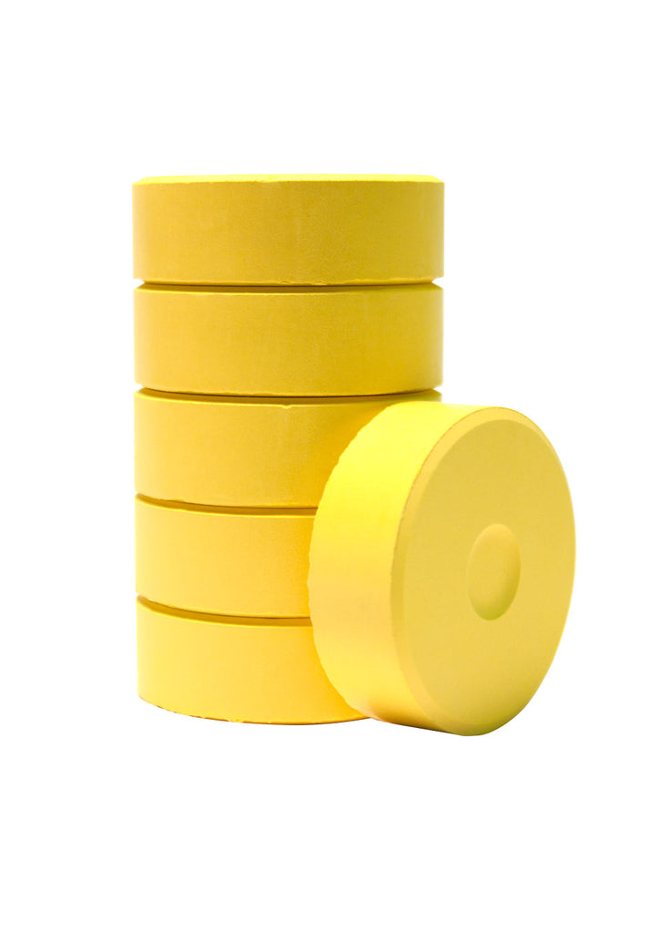 Tempera Cakes, Yellow - Large - Pack of 6