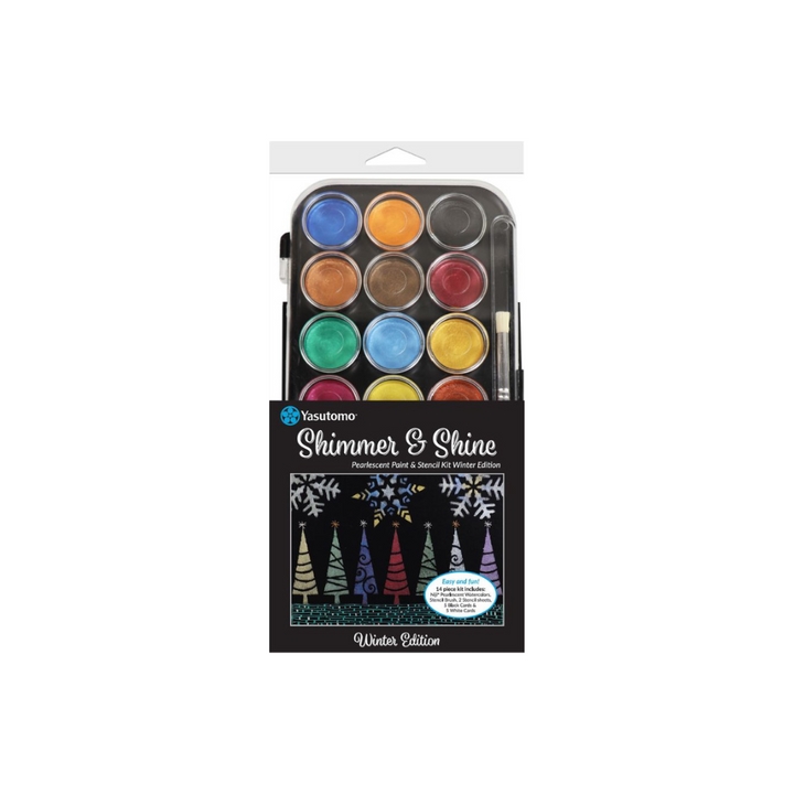 PWCSK2 Winter Pearlescent Paint & Stencil Kit