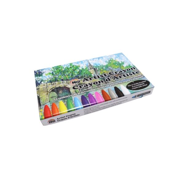 NAC12 Niji Artist Crayons, Multi Color - Pack of 12