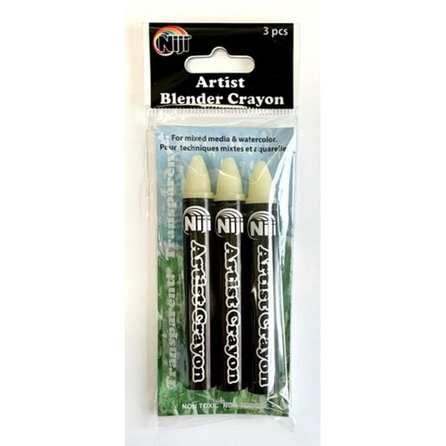 Niji Artist Crayons, Clear - Pack of 3