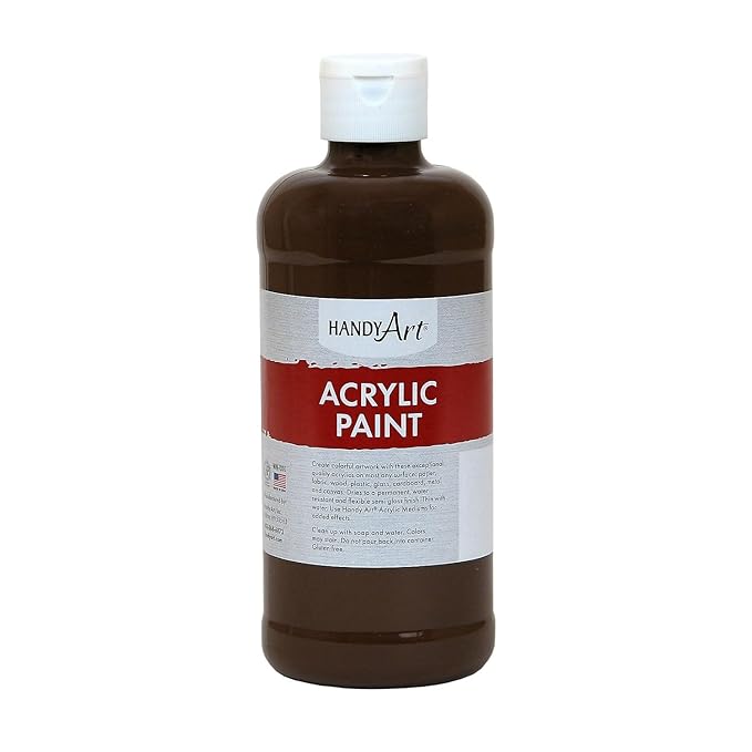 Handy Art 101-090 16 oz Student Acrylic Paint, Burnt Umber