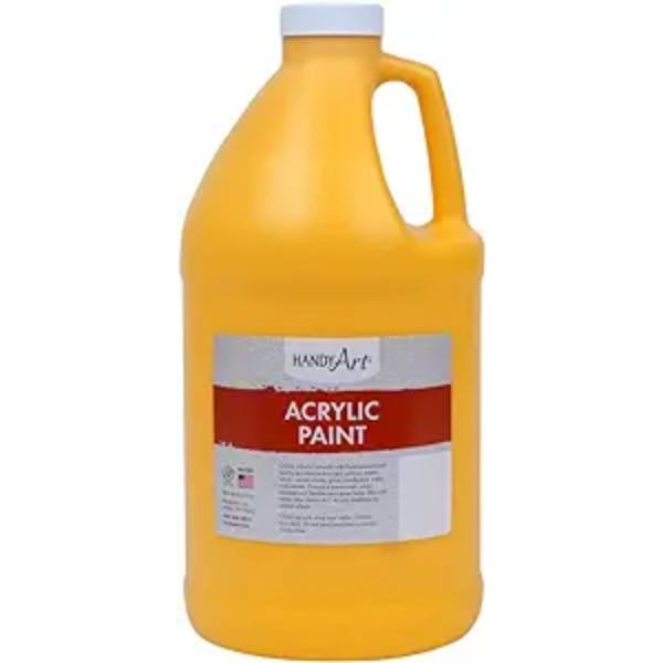 Handy Art 102-020 0.5 gal Acrylic Paint, Deep Yellow