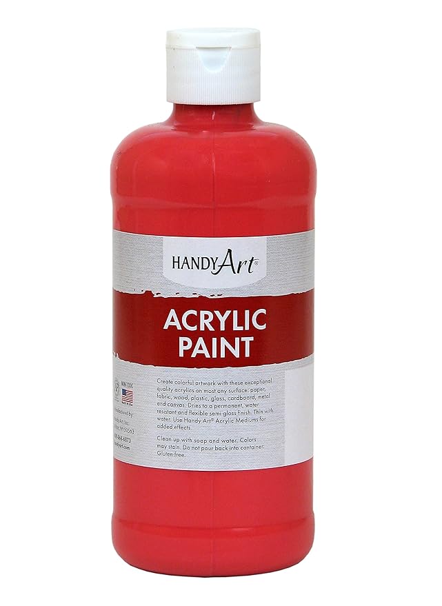 Handy Art 101-030 16 oz Student Acrylic Paint, Ptahlo Red