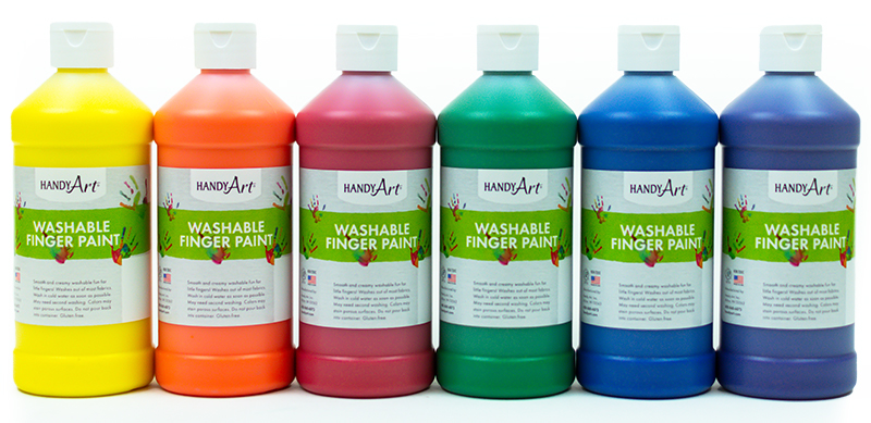 Handy Art 106-159 8 oz Acrylic Fluorescent Washable Finger Paint, Violet